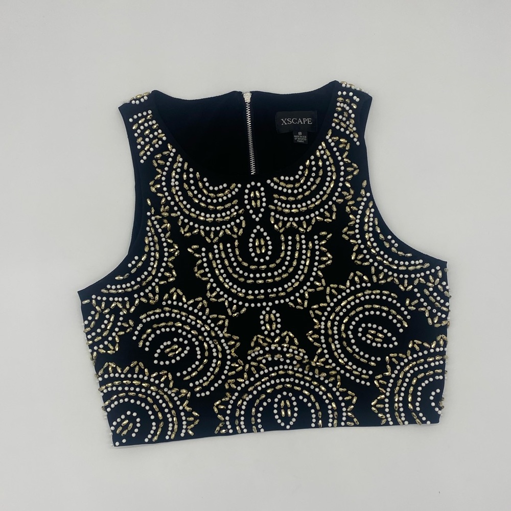 Xscape Black Beaded Shell - image 3